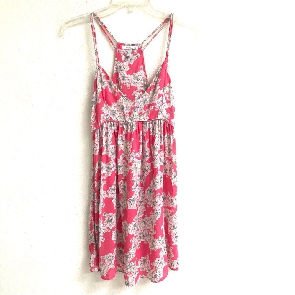 Floral Pink Sundress with Spaghetti Straps